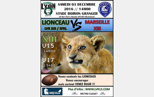 Lionceaux XIII vs Marseille XIII